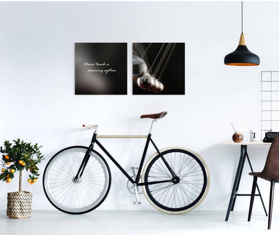 queence Artprint op linnen Running system Premium canvasstof handgemaakt in Duitsland uitspraak 2-delige set (set)