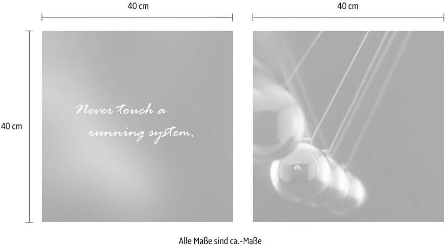 queence Artprint op linnen Running system Premium canvasstof handgemaakt in Duitsland uitspraak 2-delige set (set)