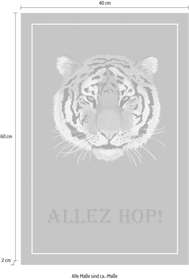 queence Artprint op linnen Tijger ALLEZ HOP!