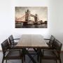 Queence Artprint op linnen Tower Bridge Premium canvasstof handgemaakt in Duitsland - Thumbnail 2