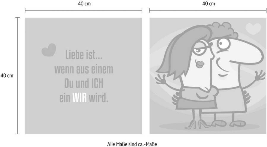 queence Artprint op linnen Wij set van 2 (set)