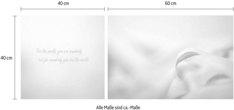 queence Artprint op linnen World Premium canvasstof handgemaakt in Duitsland uitspraak 2-delige set (set)