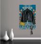 Queence Kapstok Bloemen met 6 haken 80 x 120 cm - Thumbnail 2