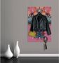 Queence Kapstok Bloemen met 6 haken 80 x 120 cm - Thumbnail 2