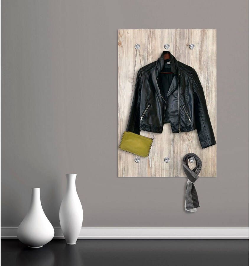 queence Kapstok Hout-look Wandgarderobe garderobe ruimtebesparend modern