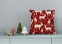 Queence Sierkussen Anthony Kussenhoes herten elanden rood kerst winterachtig kerstmotief (1 stuk) - Thumbnail 2
