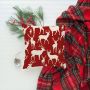 Queence Sierkussen Anthony Kussenhoes herten elanden rood kerst winterachtig kerstmotief (1 stuk) - Thumbnail 5