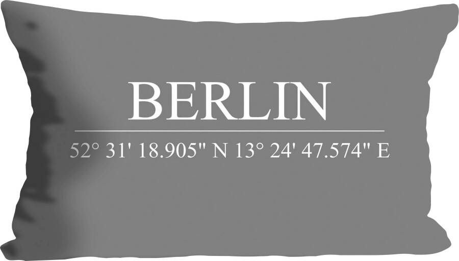 queence Sierkussen Berlin met opschrift kussenovertrek zonder vulling(1 stuk)