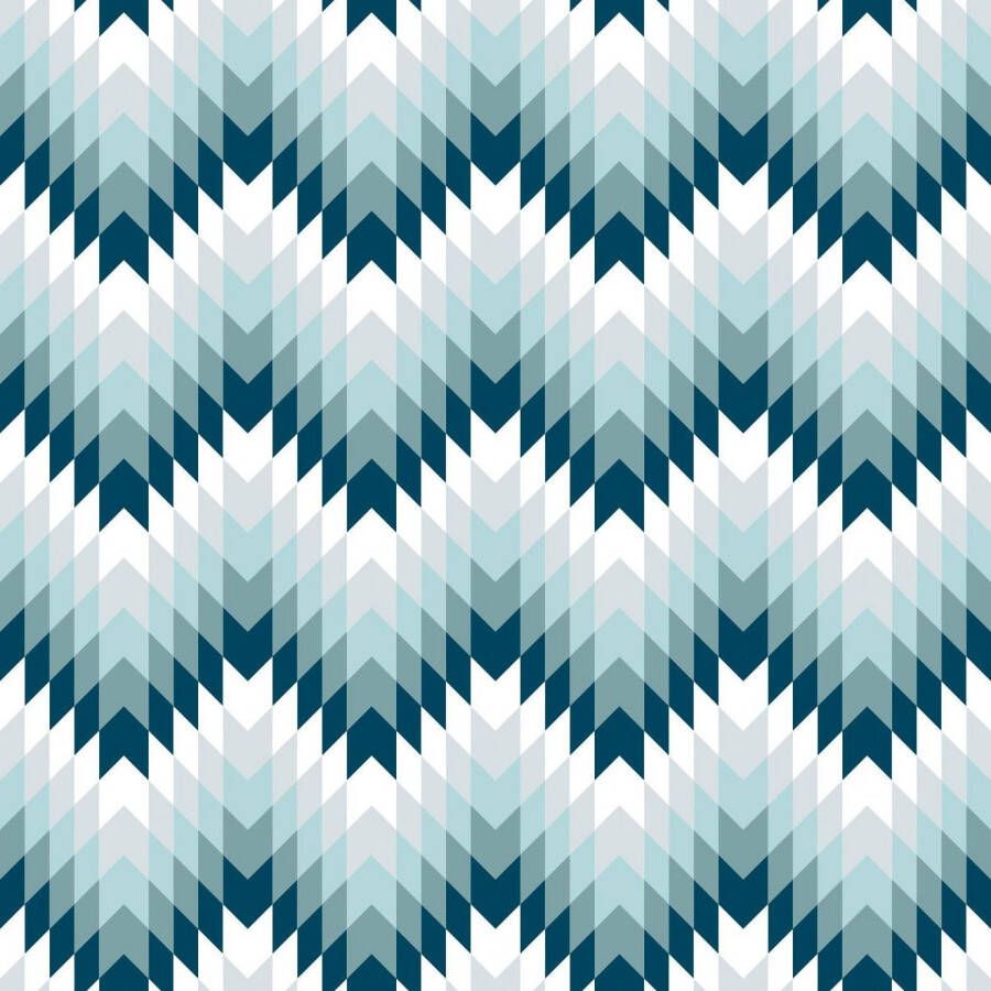 queence Sierkussen Blauw & wit motief Kussenovertrek zonder vulling(1 stuk)