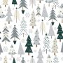 Queence Sierkussen Diddle Kussenhoes witte achtergrond kerstbomen kerst feestelijk (1 stuk) - Thumbnail 3