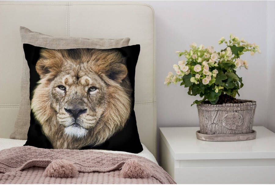 queence Sierkussen FRANK Kussenhoes leeuw dierenmotief wild dier majestueus natuurmotief krachtig (1 stuk)