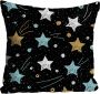 Queence Sierkussen Galaxy Kussenhoes galaxie sterren kleurrijke sterren universum nacht kleurrijk (1 stuk) - Thumbnail 2
