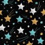 Queence Sierkussen Galaxy Kussenhoes galaxie sterren kleurrijke sterren universum nacht kleurrijk (1 stuk) - Thumbnail 4
