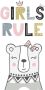 Queence Sierkussen Girls rule Kussenovertrek zonder vulling(1 stuk) - Thumbnail 2