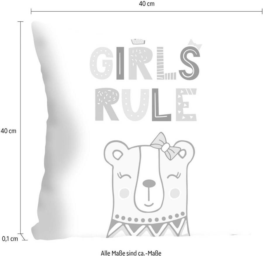 queence Sierkussen Girls rule Kussenovertrek zonder vulling(1 stuk)