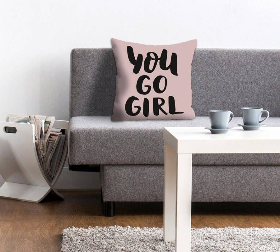queence Sierkussen Go girl Kussenovertrek zonder vulling(1 stuk)