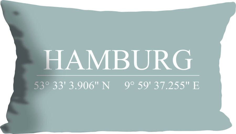 queence Sierkussen Hamburg met opschrift kussenovertrek zonder vulling(1 stuk)