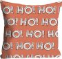 Queence Sierkussen HO! Kussenhoes Ho kerst feestelijk rood wit uitspraak (1 stuk) - Thumbnail 2