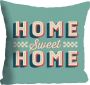 Queence Sierkussen Home Sweet Home met opschrift kussenovertrek zonder vulling(1 stuk) - Thumbnail 2