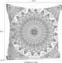 Queence Sierkussen Mandala Kussenovertrek zonder vulling(1 stuk) - Thumbnail 3