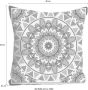 Queence Sierkussen Mandala Kussenovertrek zonder vulling(1 stuk) - Thumbnail 3