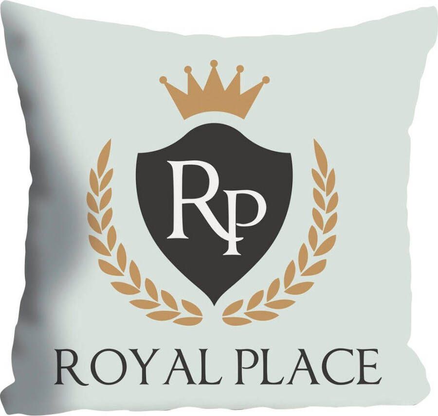 queence Sierkussen Royal Place met opschrift en kroon kussenovertrek zonder vulling(1 stuk)