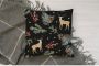 Queence Sierkussen RUDOLF Kussenhoes rendier kerst zwart winterachtig kerstmotief (1 stuk) - Thumbnail 4