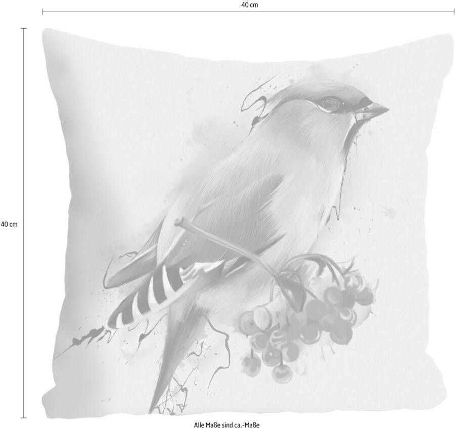 queence Sierkussen Vogel Kussenovertrek zonder vulling(1 stuk)