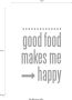 Queence Sierobject voor aan de wand Good food makes me happy - Thumbnail 2