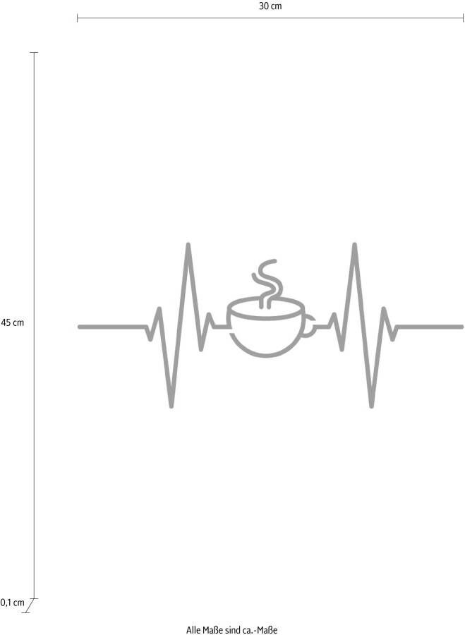 queence Sierobject voor aan de wand Koffie Motief op plaatstaal