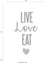 Queence Sierobject voor aan de wand LIVE LOVE EAT - Thumbnail 2