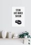 Queence Sierobject voor aan de wand Steak Stalen bord blikken bord spreuk grappig wanddecoratie retro 20x30cm - Thumbnail 3