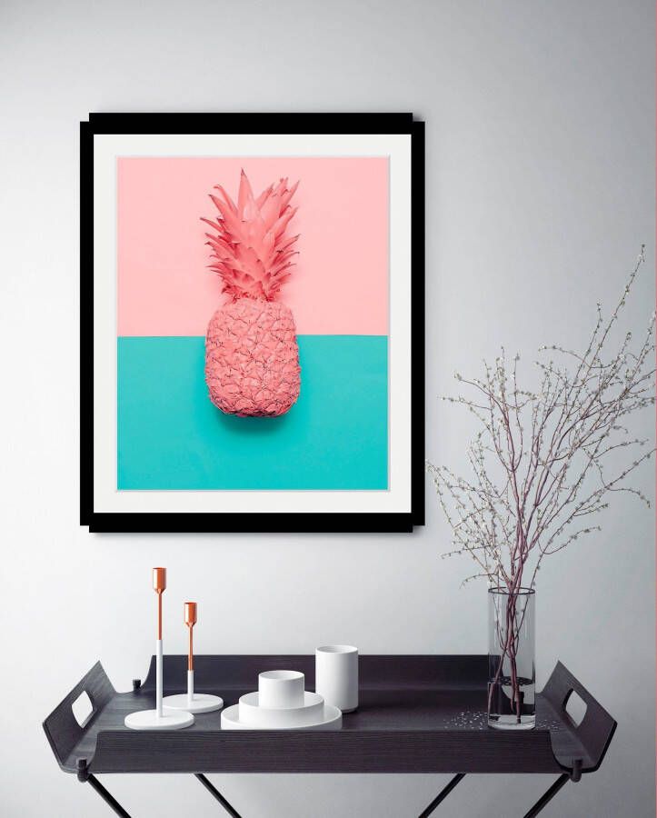 queence Wanddecoratie Ananas in 3 maten ingelijst