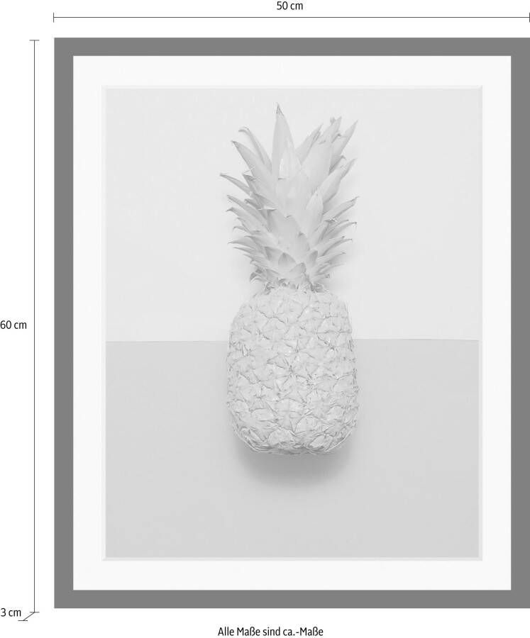 queence Wanddecoratie Ananas in 3 maten ingelijst