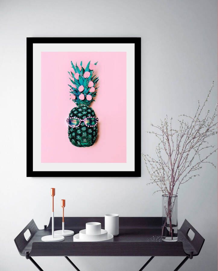 queence Wanddecoratie Annanas ananas in 3 maten ingelijst