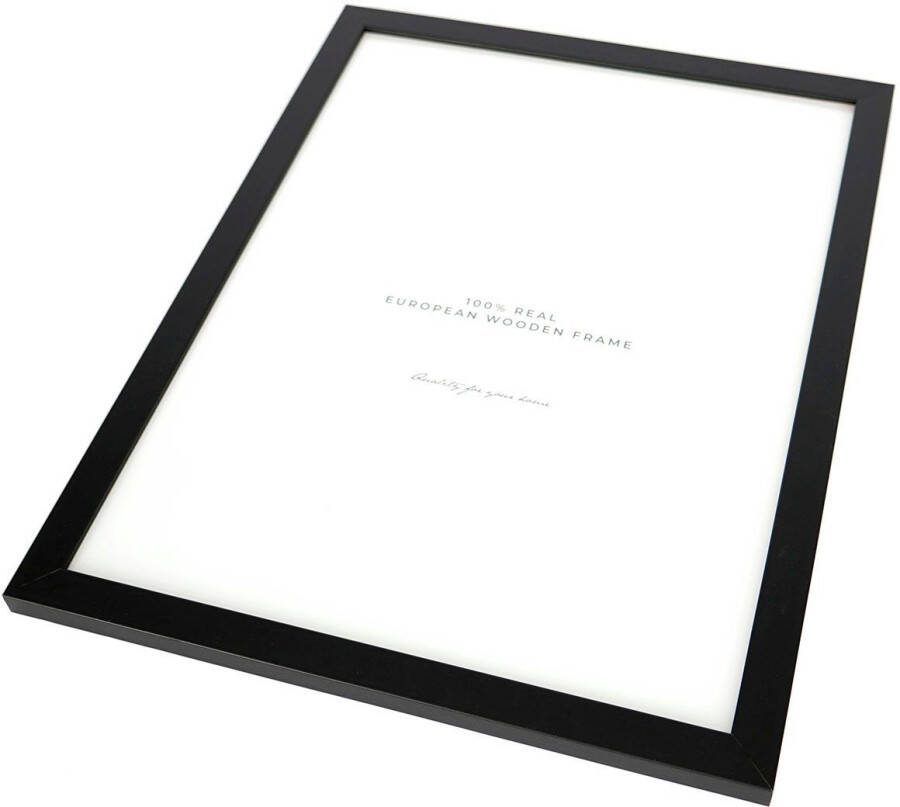 queence Wanddecoratie Baltasar HD premium posterdruk incl. houten lijst (1 stuk)