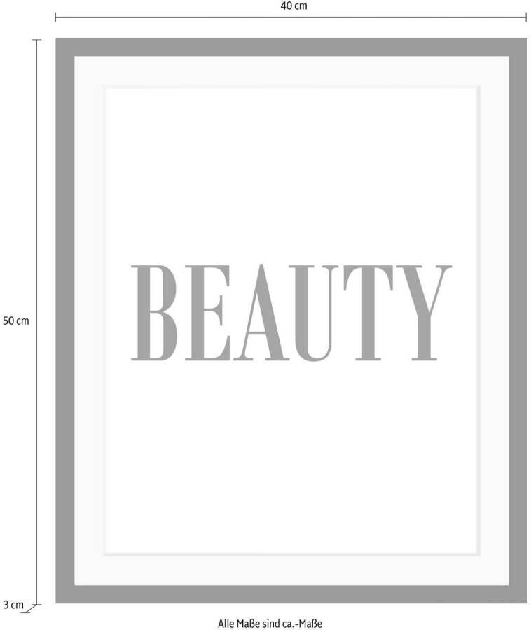 queence Wanddecoratie BEAUTY HD premium posterdruk incl. houten lijst