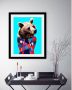 Queence Wanddecoratie Beer HD premium posterdruk incl. houten lijst - Thumbnail 2