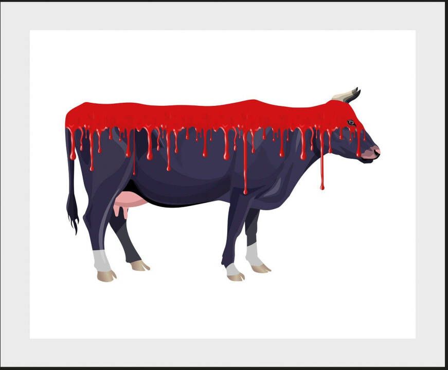 queence Wanddecoratie Bloody Cow (1 stuk)