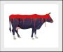 Queence Wanddecoratie Bloody Cow HD premium posterdruk incl. houten lijst (1 stuk) - Thumbnail 2