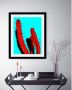 Queence Wanddecoratie Cactus HD premium posterdruk incl. houten lijst - Thumbnail 2