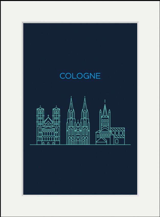 queence Wanddecoratie Cologne sightseeing (1 stuk)
