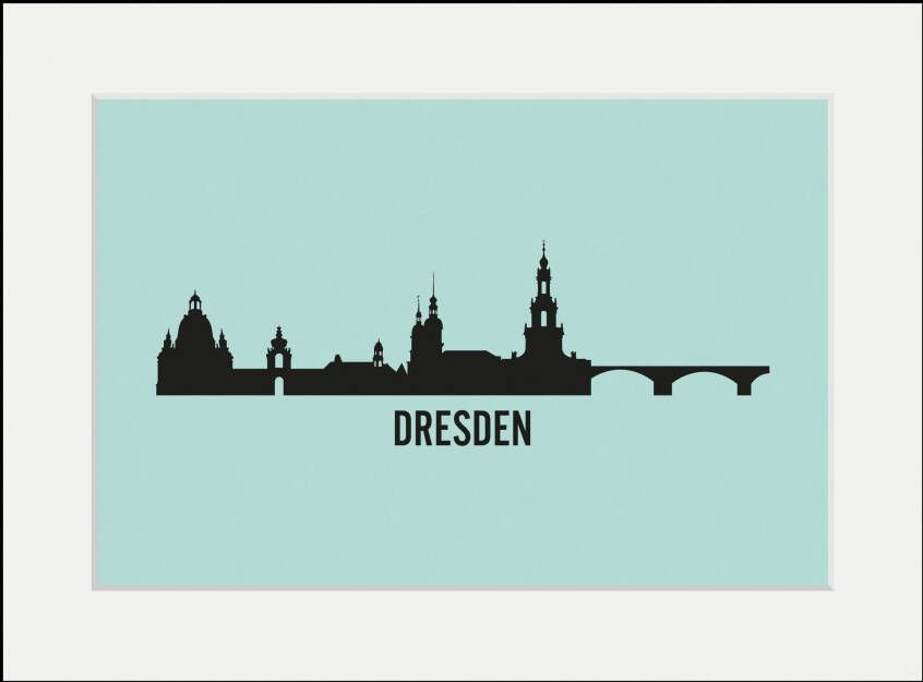 queence Wanddecoratie Dresden skyline (1 stuk)