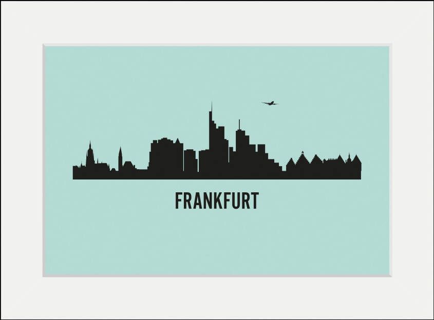 queence Wanddecoratie Frankfurt skyline (1 stuk)
