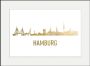 Queence Wanddecoratie Hamburg Skyline goud (1 stuk) - Thumbnail 2