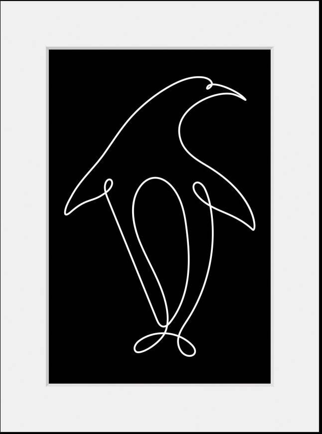 queence Wanddecoratie Lilu HD premium posterdruk incl. houten lijst (1 stuk)