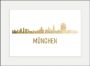 Queence Wanddecoratie München Skyline goud (1 stuk) - Thumbnail 2
