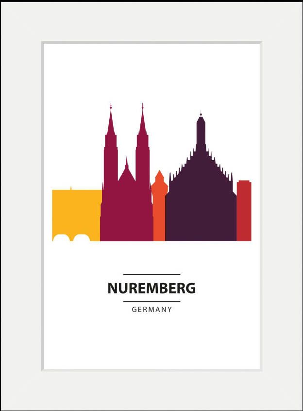 queence Wanddecoratie Nuremberg Color Splash (1 stuk)