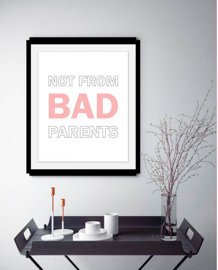 queence Wanddecoratie Parents HD premium posterdruk incl. houten lijst