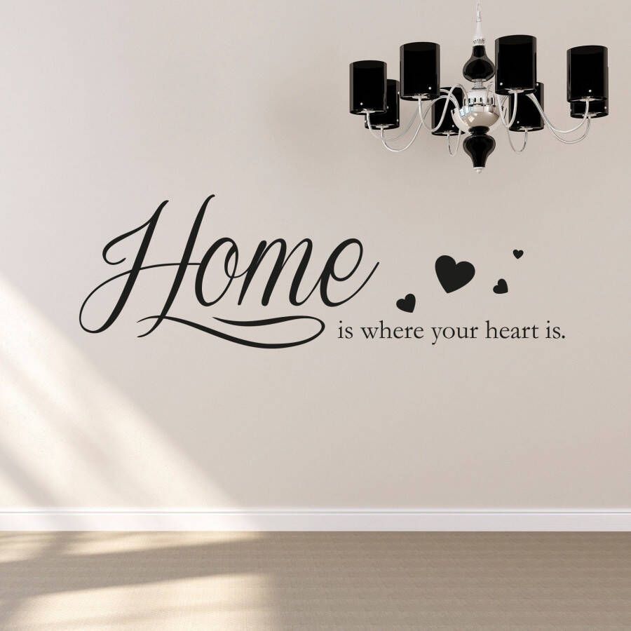 queence Wandfolie Home ist where your heart is. 120 x 30 cm